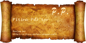 Pitino Péter névjegykártya